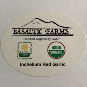 Certified Organic By Ccof Inchelium Red Garlic Basaltic Farm : Basaltic Farms