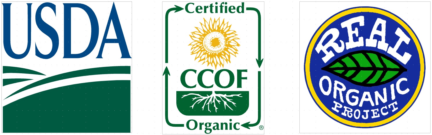 Chesnok Red Garlic 1 Organic Certifier Logos